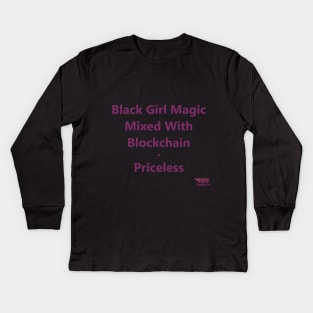 Black Women Blockchain Council Priceless Kids Long Sleeve T-Shirt